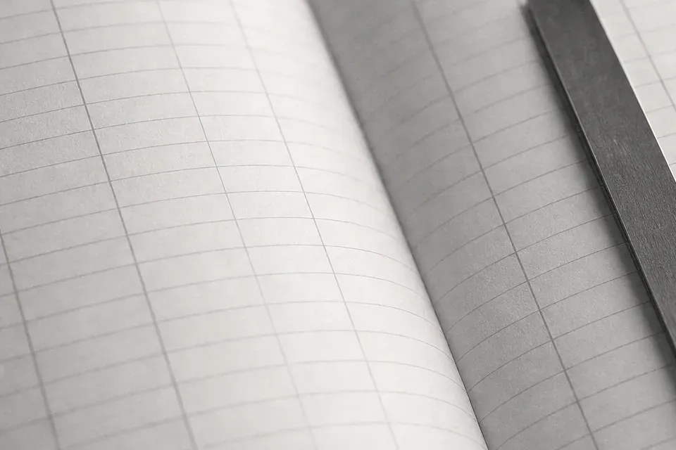 Blank ruled ledger pages